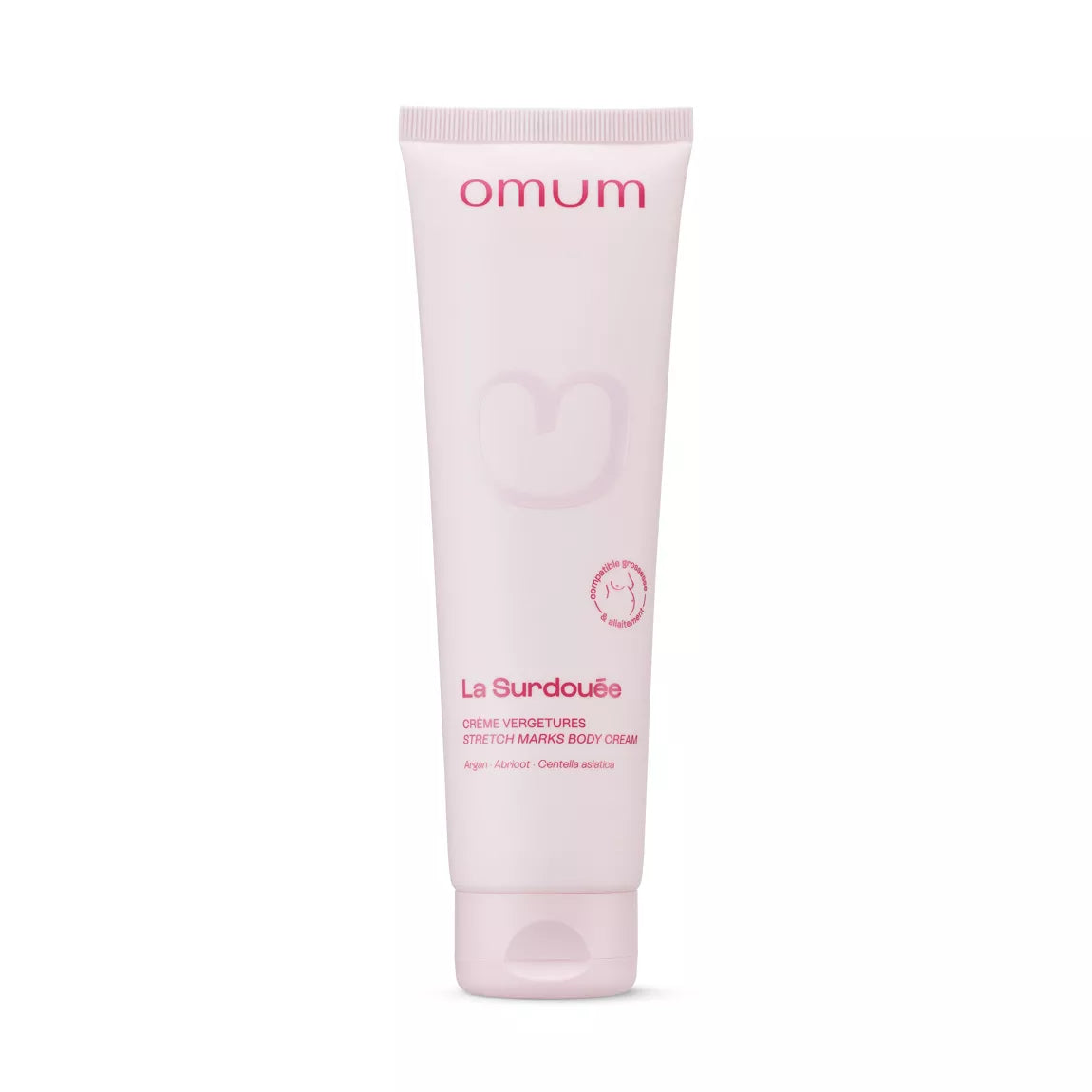 Crème vergeture La Surdouée Omum pour femme enceinte, à l'aloe vera et aux 6 huiles végétales.