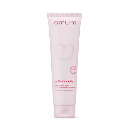 Crème vergeture La Surdouée Omum pour femme enceinte, à l'aloe vera et aux 6 huiles végétales.